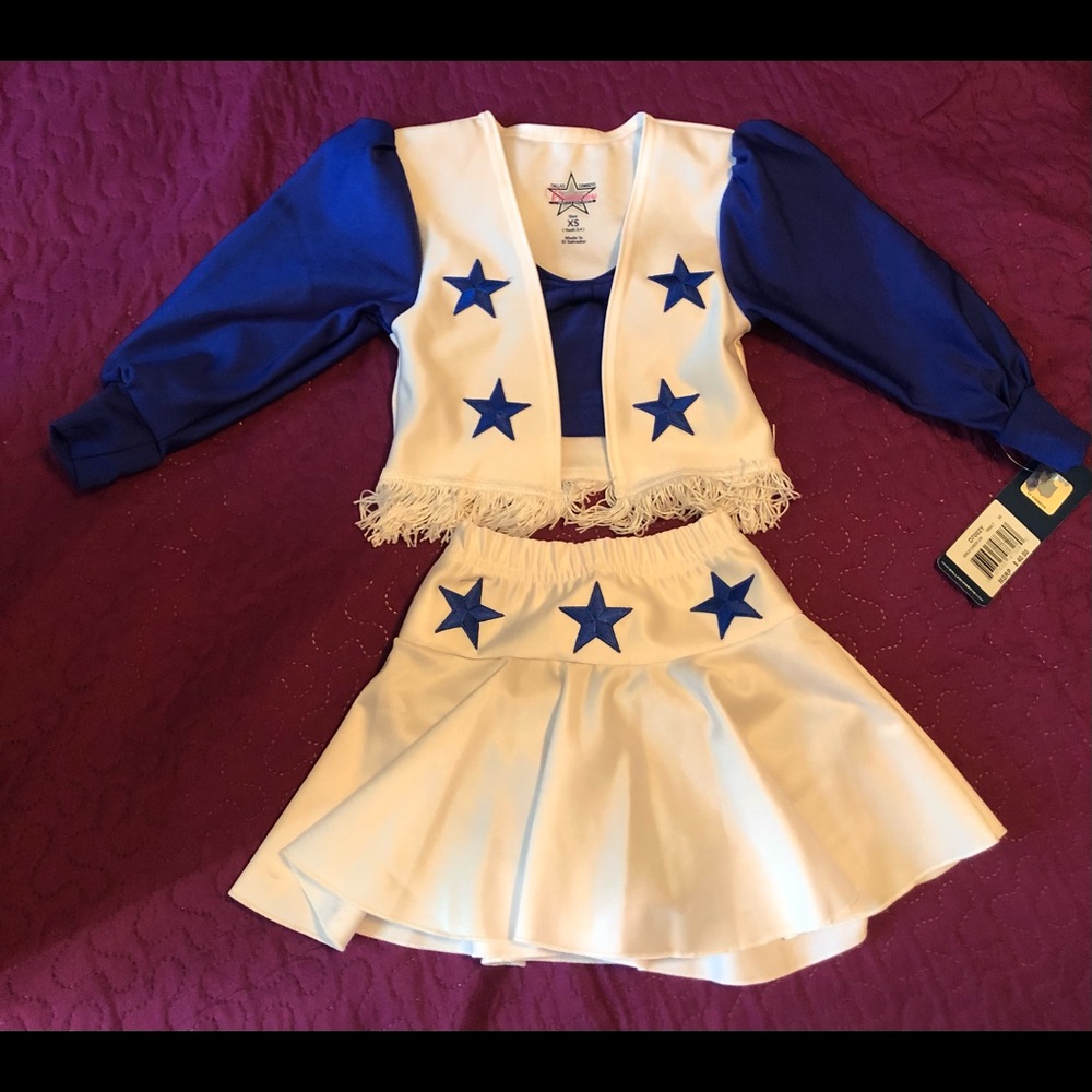 NWT NFL Dallas Cowboys XS girls cheerleader outfit